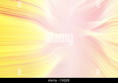 Alta qualità di rendering linea ondulata in sfondo giallo rosso Foto Stock
