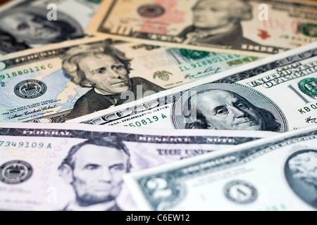 Le banconote di Stati Uniti d'America Foto Stock