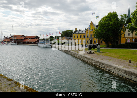 Göta Kanal in Motala, Östergotland, Svezia Foto Stock