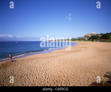 Black Rock Beach, Kaanapali di Maui, Hawaii, Stati Uniti d'America Foto Stock