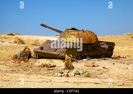 Il vecchio serbatoio, Eritrea, Africa Foto Stock