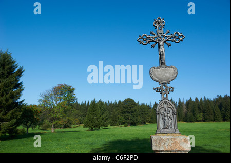 Bucina - Buchwald - Repubblica ceca Germania confine - Cortina di ferro dalla guerra fredda era - Sumava - Bayerischer wald Foto Stock