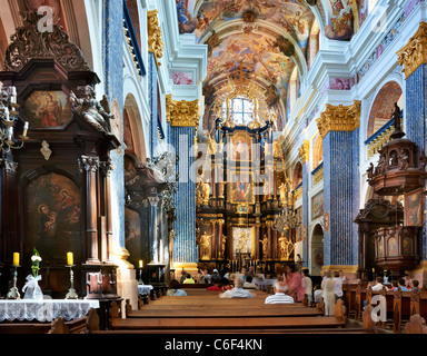 Swieta Lipka (Santo Lime), la barocca chiesa di pellegrinaggio, la Masuria regione della Polonia, Europa Foto Stock