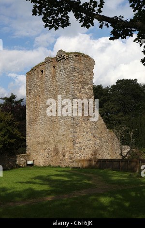 Rovine di [Castello Drumin], un palazzo del XIV secolo [tower house] vicino Glenlivet, Moray (Aberdeenshire) Scozia Scotland Foto Stock