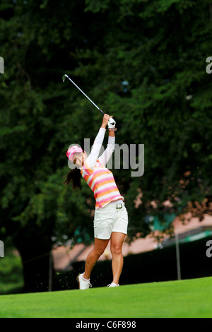 Golf : Ai Miyazato (JPN) giocando per la Evian Masters. Foto Stock