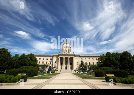 Parte posteriore del Manitoba legislative building winnipeg Manitoba Canada Foto Stock