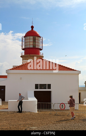 Capo St Vincent (Cabo de Sao Vicente), Portogallo. Il faro, costruito nel 1946 è uno dei più potenti in Europa. Foto Stock