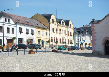 Kasperske Hory square, Sumava, Ceska republika dopo la ricostruzione 2011 Foto Stock