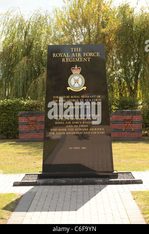 Royal Air Force regiment memorial, National Memorial arboretum alrewas STAFFORDSHIRE REGNO UNITO Foto Stock