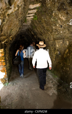 Presidente Felipe Calderon touring Palenque, Messico Foto Stock