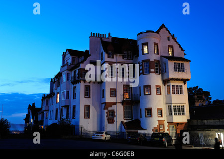 Ramsay Garden edifici sulla spianata del castello di Edimburgo, Scozia Foto Stock