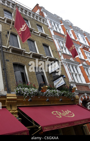 Regole restaurant è il ristorante più antico di Londra, stabilire alla fine del XVIII secolo. Foto Stock