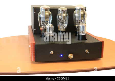 Il tubo del vuoto su amplificatore 300b triodes Foto Stock
