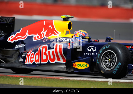 Mark Webber nel Gran Premio di Gran Bretagna Foto Stock