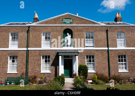 La Nuckell Almshouse a San Pietro, vicino a Broadstairs nel Kent, Inghilterra Foto Stock