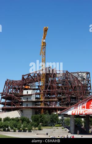 In corso di realizzazione presso il nuovo museo canadese per i diritti umani le forche Winnipeg Manitoba Canada Foto Stock