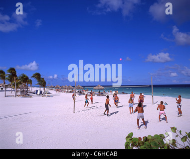 Beach volley, North Beach Sunny Isles, Miami Beach, Florida, Stati Uniti d'America Foto Stock