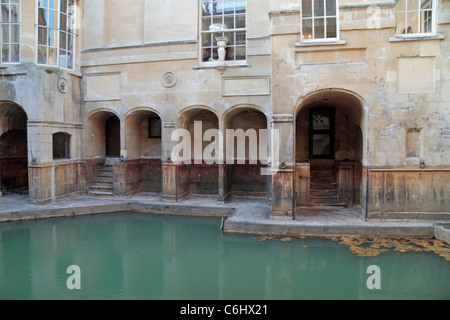 Il Re della vasca da bagno nelle Terme Romane, bagno, Somerset, Inghilterra. Foto Stock