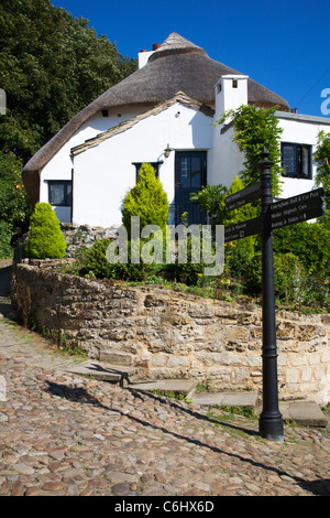 Ripristinato Manor Cottage Waterside Knaresborough Yorskhire Nord Inghilterra Foto Stock