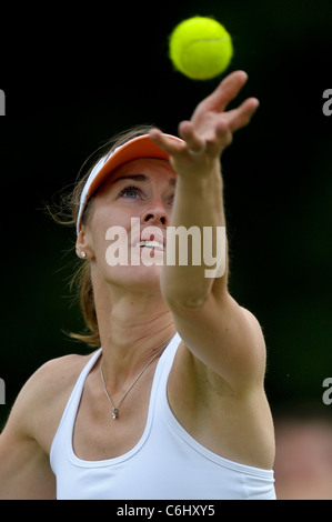 Martina Hingis al Liverpool Torneo Internazionale di Tennis 2011 Foto Stock
