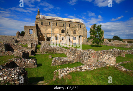 Le rovine di Binham Priory in North Norfolk, Inghilterra. Foto Stock