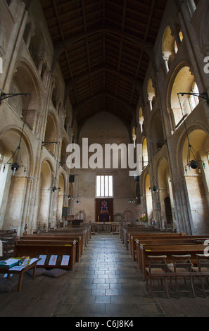 L'interno di Binham Priory in North Norfolk, Inghilterra. Foto Stock