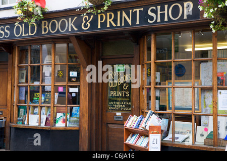 Vecchio libro e Print Shop Ross on Wye Herefordshire Inghilterra Foto Stock