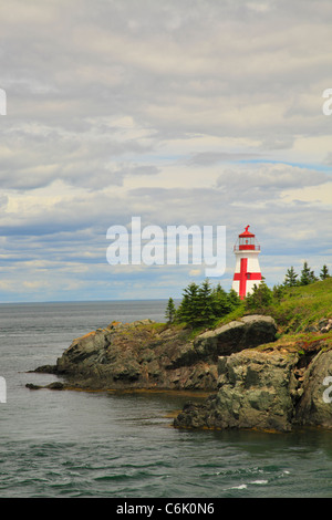 Oriente Quaddy Capo Faro, Welshpool, Campobello Island, New Brunswick, Canada Foto Stock