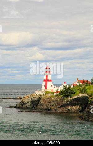 Oriente Quaddy Capo Faro, Welshpool, Campobello Island, New Brunswick, Canada Foto Stock