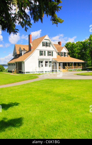 Hubbard Cottage, Roosevelt Campobello International Park, Welshpool, Campobello Island, New Brunswick, Canada Foto Stock