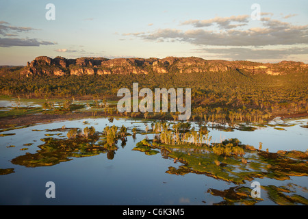 Magela zone umide, il Parco Nazionale Kakadu, Territorio del Nord, l'Australia - aerial Foto Stock