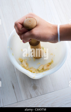 La molla di verdure con aioli Foto Stock