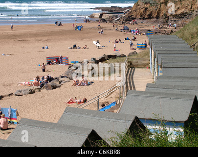 Summerleaze Beach, Bude, Cornwall, Regno Unito Foto Stock