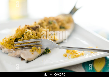 Sardine ripiene con salsa di arancio Foto Stock