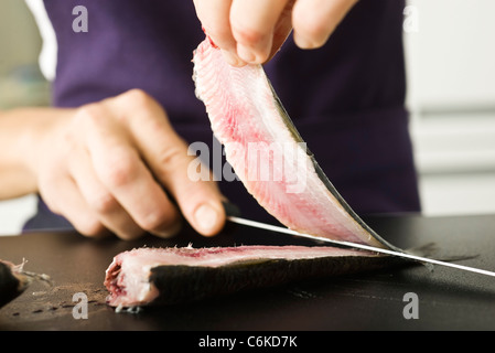 Sardine ripiene con salsa di arancio Foto Stock