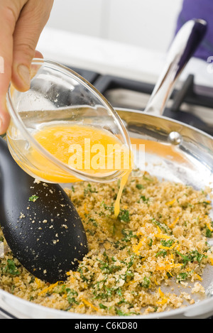 Sardine ripiene con salsa di arancio Foto Stock