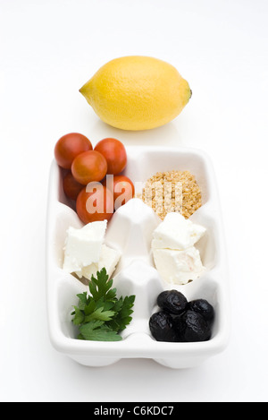 Tabouleh verde con feta Foto Stock