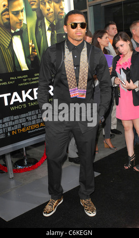 Chris Brown Los Angeles Premiere di 'Takers" al Arclight Cinema - Gli arrivi di Hollywood, in California - 04.08.10 Foto Stock