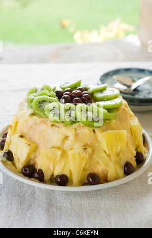 Limone torta charlotte Foto Stock