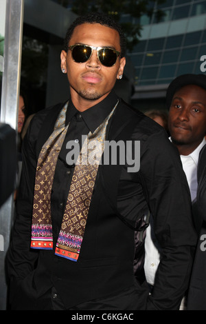 Chris Brown Los Angeles Premiere di 'Takers" al Arclight Cinema - Gli arrivi di Hollywood, in California - 04.08.10 Foto Stock