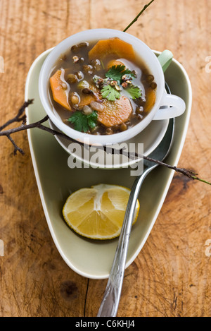 Zuppa di lenticchie Foto Stock