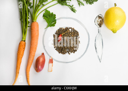 Zuppa di lenticchie Foto Stock