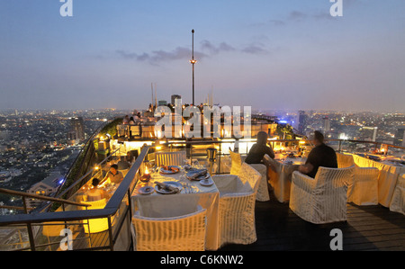 Banyan Tree tetto Vertigo e Luna Bar, Ristorante, , Bangkok , Thailandia Foto Stock