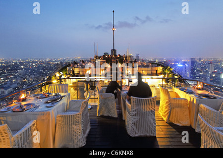 Banyan Tree tetto Vertigo e Luna Bar, Ristorante, , Bangkok , Thailandia Foto Stock