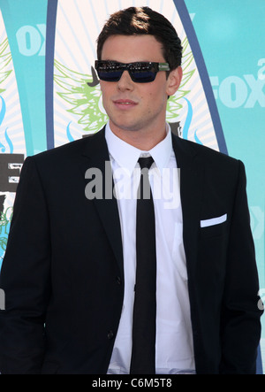 Cory Monteith xii annuale di Teen Choice Awards 2010 tenutasi a livello universale Gibson Anfiteatro - arrivi a Los Angeles, Foto Stock