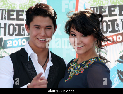 BooBoo Stewart e Fivel Stewart la 12th Annual Teen Choice Awards 2010 tenutasi a livello universale Gibson Anfiteatro - Arrivi Foto Stock