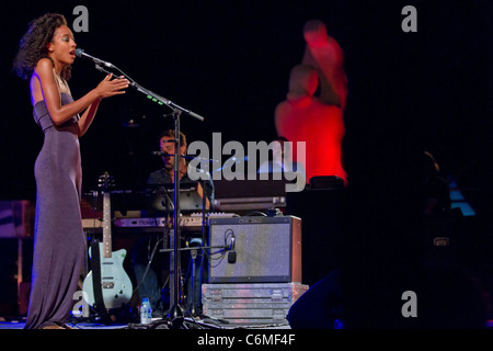 Corinne Bailey Rae performing live al cool jazz Fest di Parque Marechal Carmona in Cascais, Portogallo Cascais, Portogallo - Foto Stock