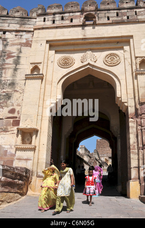 Cancello Forte Mehrangarh Jodhpur Rajasthan in India Foto Stock