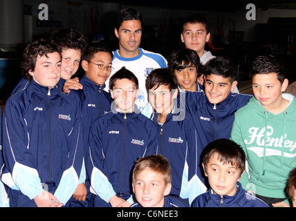 Tim Cahill Everton FC conferenza stampa presso la ANZ Stadium. Il team sono in città per giocare a Sydney FC il sabato (10luglio10) come Foto Stock