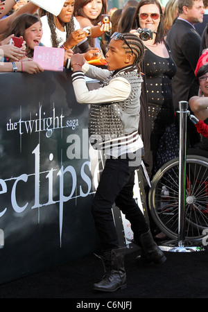 Jaden Smith 2010 Los Angeles Film Festival - Premiere di 'Twilight Saga: Eclipse" tenutasi presso il Nokia Theatre LA Live - Arrivi Foto Stock